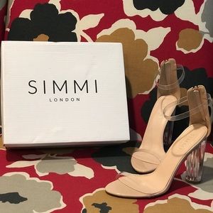 Simmi London Clear Open-Toe Heels
